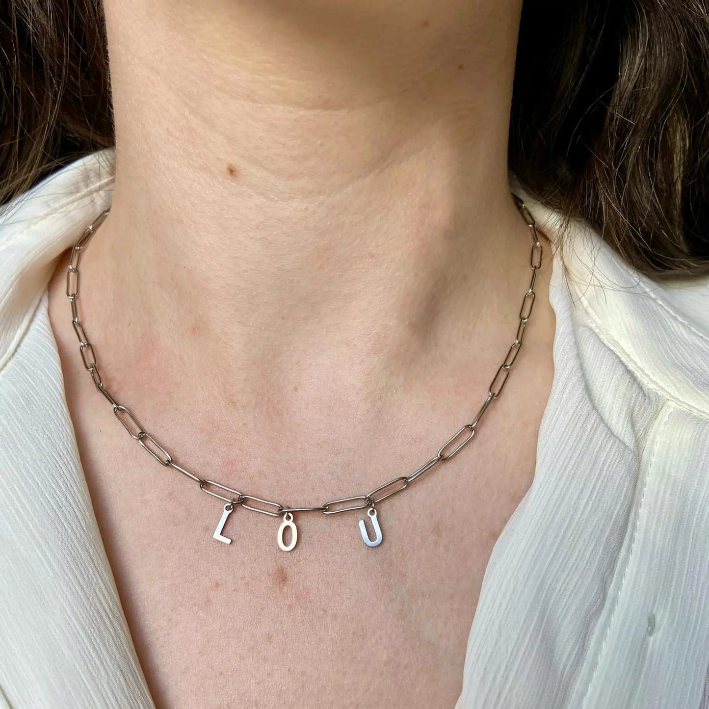 COLLIER ARGENTÉ | LETTRES