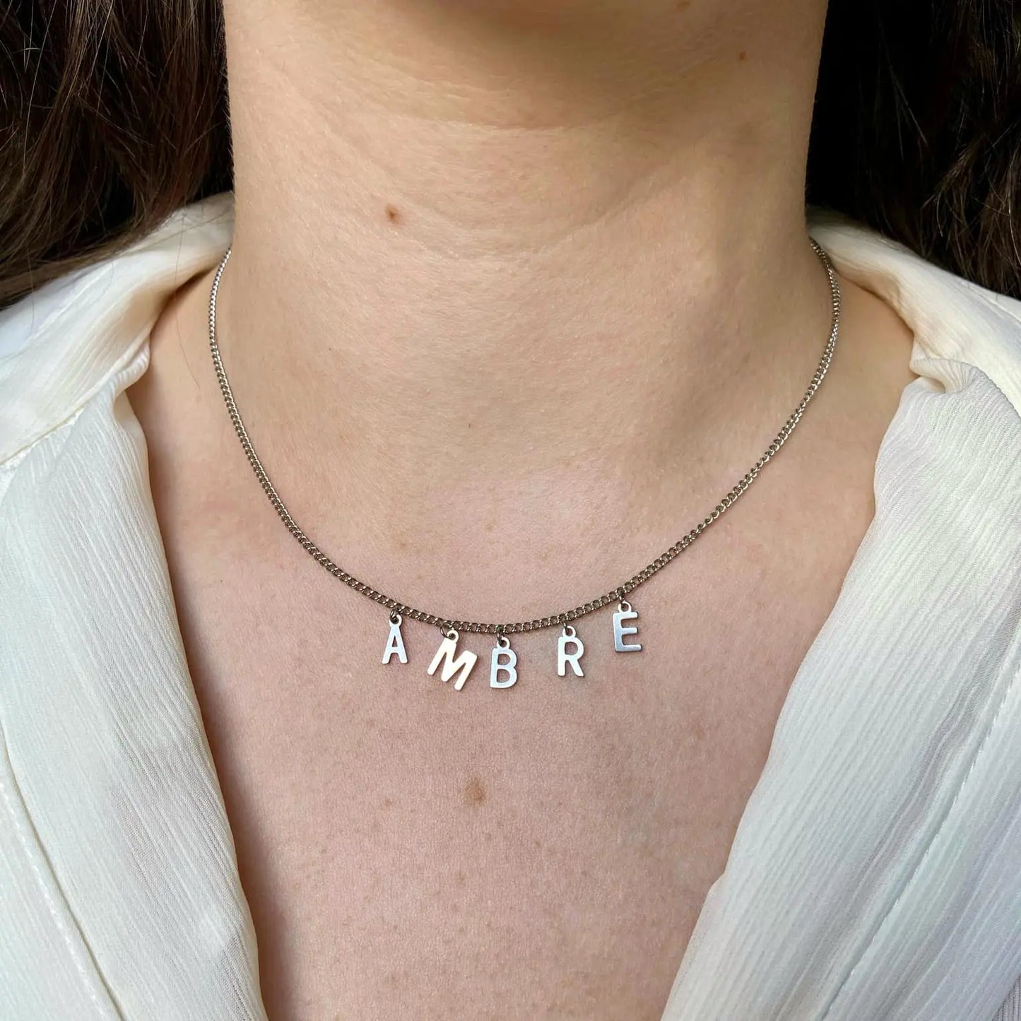 COLLIER ARGENTÉ | LETTRES