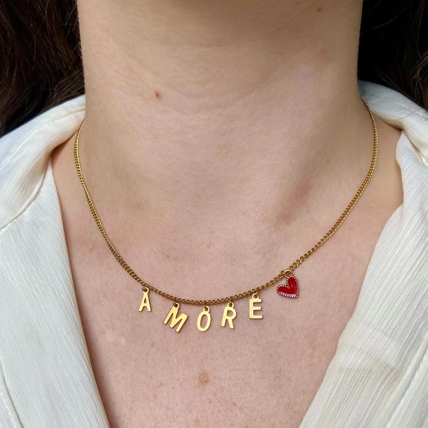 COLLIER DORÉ | LETTRES & CHARMS