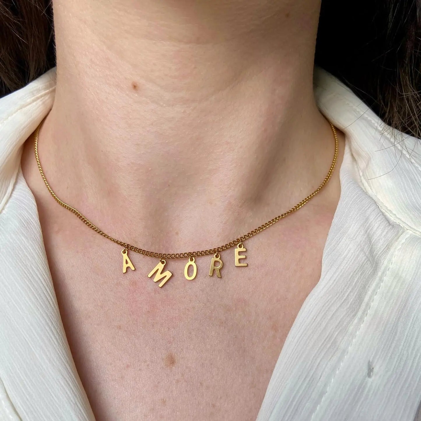 COLLIER DORÉ | LETTRES