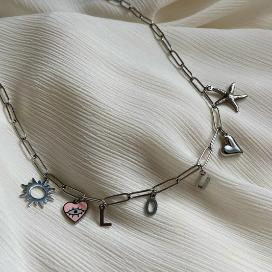 COLLIER ARGENTÉ | LETTRES & CHARMS
