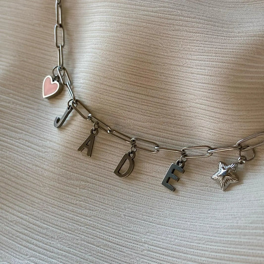 BRACELET ARGENTÉ | LETTRES & CHARMS